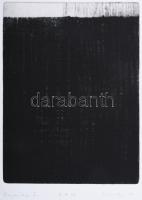 Károlyi Zsuzsanna (1954-): Képeslap 3. Rézkarc, papír, jelzett, művészpéldány E.A. 1/1 számozással. 19,5x14,5 cm