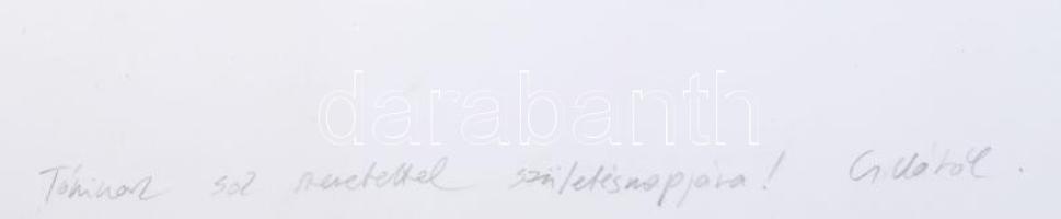 Kőszeghy Csilla (1977-): Kilenc lyuk (cím nélkül), 2002. Litográfia, papír, jelzett, művészpéldány E...