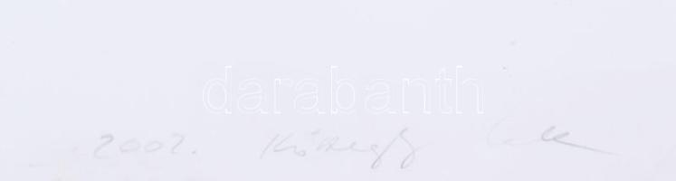 Kőszeghy Csilla (1977-): Kilenc lyuk (cím nélkül), 2002. Litográfia, papír, jelzett, művészpéldány E...