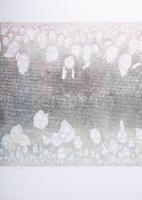 Bitó Ildikó (1966-): Tömeg, avagy egyszer lent, egyszer fent, 2004. Litográfia, papír, jelzett, művészpéldány E.A. 3/17 számozással. 50×50 cm