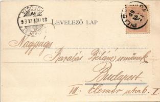 1899 Piliscsaba, László főherceg emlékére emelt kápolna, belső K. Gy. Budapest 103.sz. Art Nouveau, ...