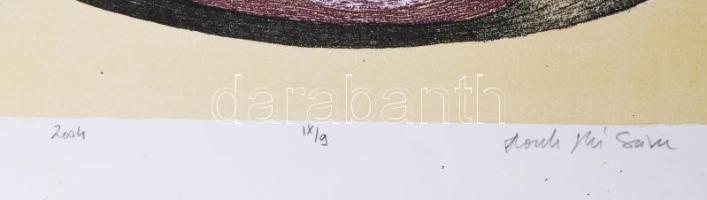 Horvát Helén Sára (1973-): Földanya, 2004. Litográfia, papír, jelzett, számozott (IX/9). 41×28,5 cm