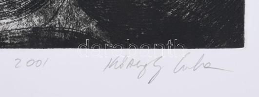 Kőszeghy Csilla (1977-): Belül, 2001. Cinkkarc, papír, jelzett, művészpéldány E.A. 5/XV. számozással...