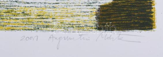 Augusztin Márta (1976): Két alak (cím nélkül), 2001. Litográfia, papír, jelzett, művészpéldány EA. I...