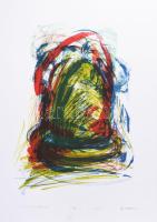 Szirányi István (1951-): Zöld kút (SPQR), 2004. Litográfia, papír, jelzett, 4/15 számozással, lapméret: 45×32 cm