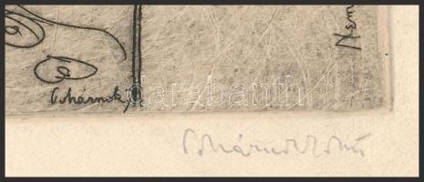 Pohárnok Zoltán (1905-1976): Anya gyermekével. Rézkarc, papír, jelzett, próbanyomat, 13,5x19 cm