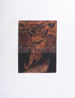 Eszik Alajos (1953-): Vadromantikus bagatellek III., 2000. Rézkarc, aquatinta, papír. Jelzett. Számo...