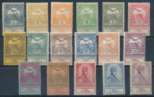 1913 Árvíz (I.) sor, 50f és 1K gumi nélkül a többi falcos (** 90.000)