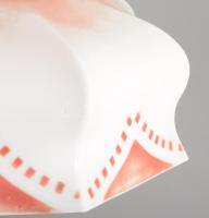 cca 1930 Art deco tejüveg lámpabúra, szerelékével, hibátlan, d: 26 cm