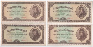 1946. 100.000.000P (9x) közte két sorszámkövető pár és egy közeli sorszámú "P 256 075074 - P 25...