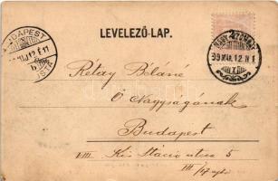 1899 Nagyszombat, Tyrnau, Trnava; Keleti látkép a városi toronyról. Grassmann G. kiadása (Bécs) / Ea...