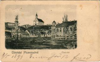 1899 Pécsvárad, Piac tér (Rb)