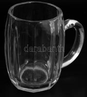 2 darab antik ivópohár, jelzett, kis kopással, m: 14 cm alatt