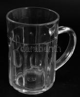 2 darab antik ivópohár, jelzett, kis kopással, m: 14 cm alatt