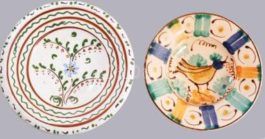 2 darab erdélyi falitányér, d: 23 cm