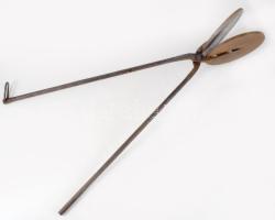 Antik vas ostyasütő, h:78 cm