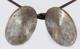 Antik vas ostyasütő, h:78 cm