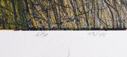 Kovács Péter Balázs (1955-): Titkos párbeszéd III., 2001. Litográfia, papír, jelzett, 13/15 számozás...