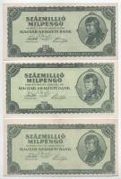 1946. 100.000.000MP (7x), közte egy enyhén eltolódott nyomat T:XF-F mind szép papír
Adamo P32