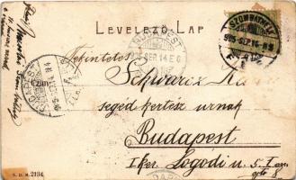 1905 Szombathely, Óperint utca, híd, gyógyszertár (kopott sarkak / worn corners)