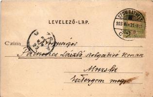 1903 Szombathely, Lovassági laktanya főépület. Steiner testvérek kiadása (fl)