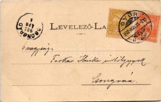 1902 Pannonhalma, Győrszentmárton; látkép. Berecz Viktor kiadása