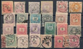 26 db Krajcáros bélyeg, közte 1-2 jobb bélyegzés