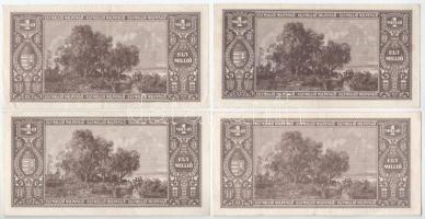 1946. 1.000.000MP (9x) közte három darab hajtatlan, pici sarokhajlással T:XF-F szép papír
Adamo P31