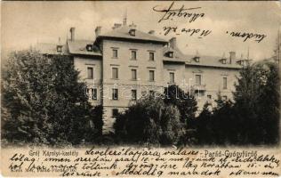 1904 Parád-gyógyfürdő, Gróf Károlyi kastély. Kiadja Klein Mór 167. (EK)