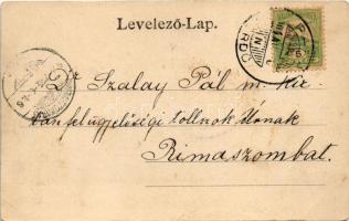 1904 Parád-gyógyfürdő, Gróf Károlyi kastély. Kiadja Klein Mór 167. (EK)