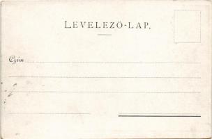 1897 Tata, Tata-Tóváros; Kilátás Tóvárosra, mosás a tóban (vágott / cut)