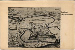 Tata, Tata-Tóváros; anno 1566, vár (vágott / cut)
