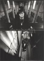 cca 1986 Pataki Gábor fotóriporter felvételei Varnus Xavér orgonaművészről, 10 db pecséttel jelzett,...