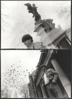 cca 1986 Pataki Gábor fotóriporter felvételei Varnus Xavér orgonaművészről, 10 db pecséttel jelzett,...