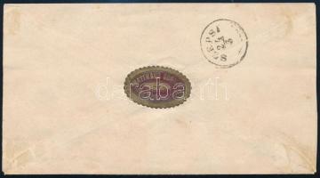 ~1870 5kr díjjegyes boríték 5kr díjkiegészítéssel, 2. súlyfokozatú levélként feladva, "MECZENZÉ...