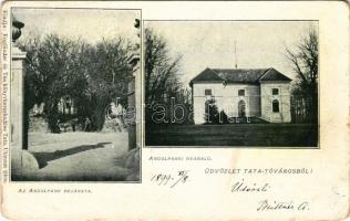 1899 Tata, Tata-Tóváros; Angolpark bejárata, nyaraló, villa. Engländer és Társa kiadása (Rb)