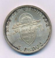 1938. 5P Ag "Szent István" T:AU patina Adamo P8.1