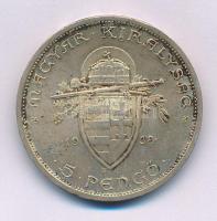 1938. 5P Ag "Szent István" T:AU patina Adamo P8.1