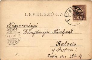 1901 Pécs, Katonakórház, K.u.k. katonák. Rechnitzer Ottokár fénynyomdája 310. sz., Fischer Ferencz k...