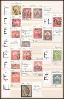 1913 17 db Turul bélyeg betűhibákkal és 1 betűk közötti pont, jól láthatóan szemléltetve közepes berakólapon