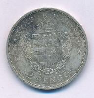 1935. 2P Ag "Rákóczi" T:AU,XF patina Adamo P7.2