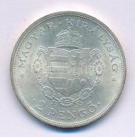 1935. 2P Ag "Rákóczi" T:AU,XF patina Adamo P7.2