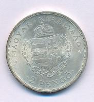 1935. 2P Ag "Rákóczi" T:AU,XF patina Adamo P7.2