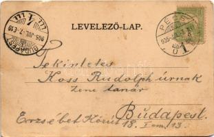 1905 Pécs, Hadapród iskola. Fürst Lipót kiadása (kis szakadás / small tear)