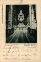 1902 Pécs, Székesegyház főoltára, belső. Fürst Lipót kiadása