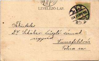 1904 Pécs, Kereskedelmi és iparkamara épülete télen, Decker József üzlete. Özv. Taucz Vilmosné kiadá...