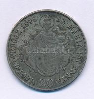 1848KB 20kr Ag "V. Ferdinánd" T:VF patina Huszár: 2092., Unger III.: 1428.