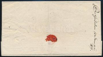 1819 Portós levél "PRESBURG" sorbélyegzéssel (Rompes 30 p), 14kr viteldíjjal Váraljára