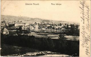 1905 Pécs, látkép (EB)