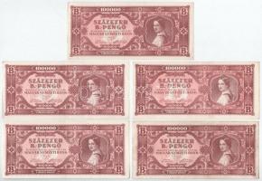 1946. 100.000BP (5x) T:VF-F szép papír Adamo P36